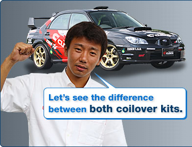Let’s see the difference between both coilover kits.
